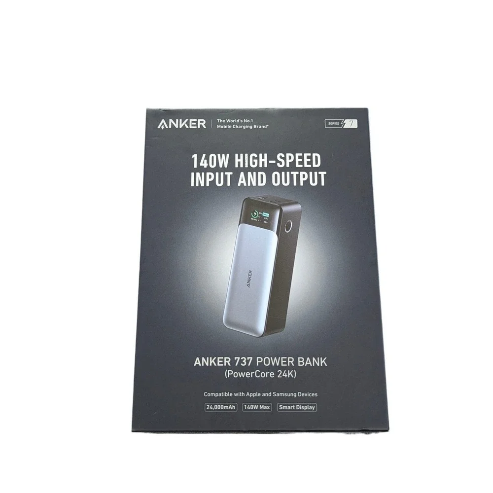 Qq5O Anker Power Bank 737 24000mAh Powercore 140W Max Smart Display Fast Charge